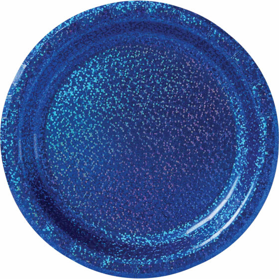 Paper Dinner Plates 23cm - Prismatic Bright Royal Blue 8-pack