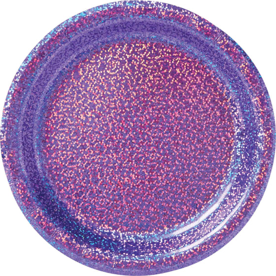 Paper Snack Plates 17cm - Prismatic New Purple 8-pack