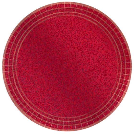 Paper Snack Plates 17cm - Prismatic Apple Red 8-pack